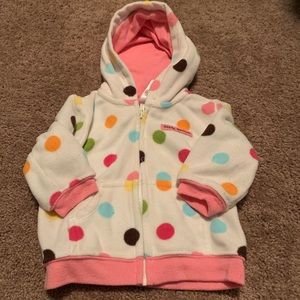 Fleece hooded jacket